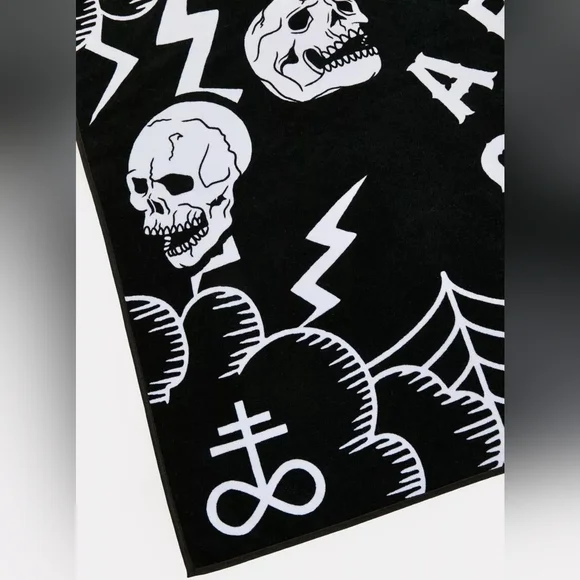Dolls kill Goth Witchy Black Ouija Talking Spirits Board Beach Towel Model Robe - Picture 4 of 8